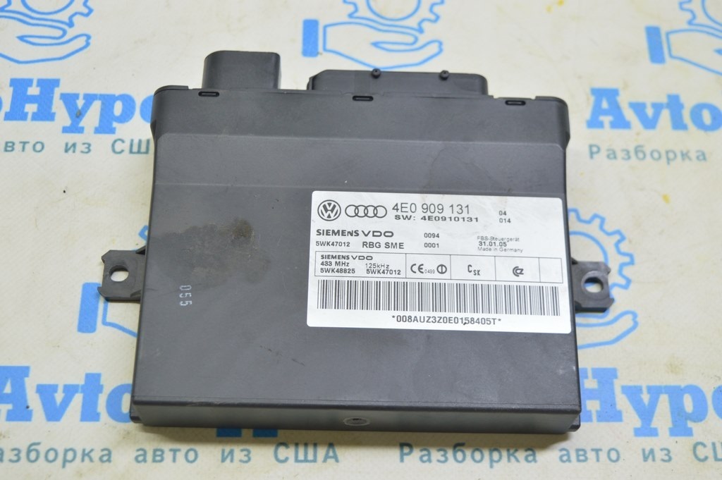 KEYLESS CONTROL MODULE Audi A8 D3 03-09 (01) — фото 2