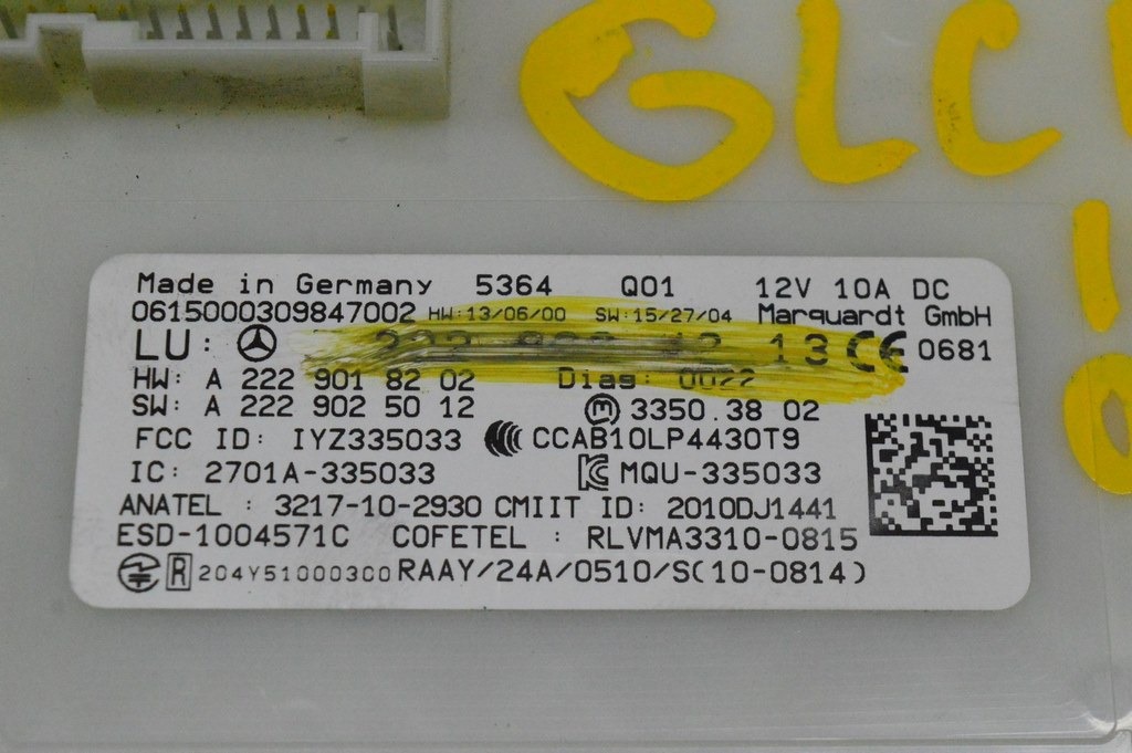 Keyless Control Unit ECU Mercedes GLC X253 16- (01) — фото 2