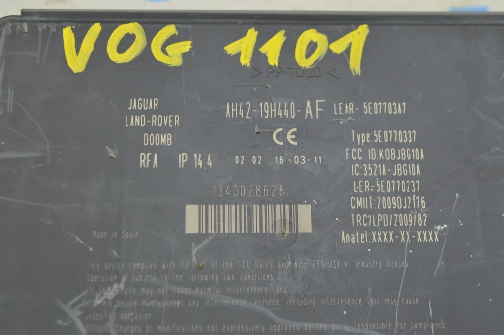 Keyless Entry Theft Locking Control Module Range Rover VOG L322 02-12 (01) — фото 3