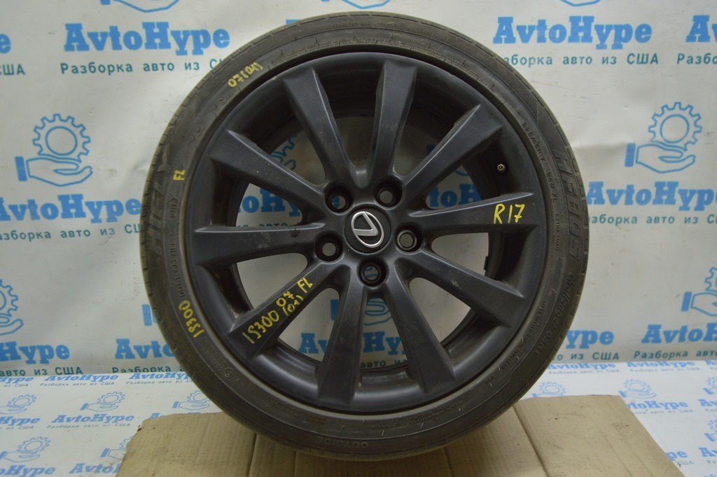 Комплект дисков R17 4шт Lexus IS250/IS300/IS350 06-13 c резиной на допил и датчиками — фото 3