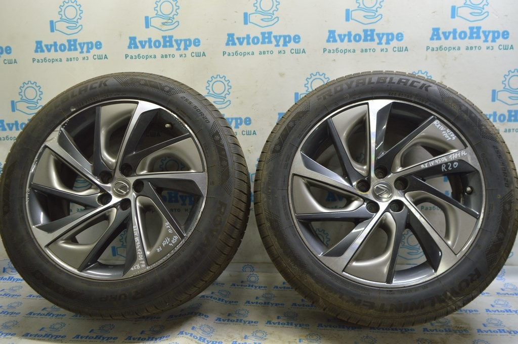 Комплект дисков r20 8J 5x114.3 et 30 Lexus RX350 RX450h 16-22 В сборе с резиной (01) 255/50/20 — фото 4