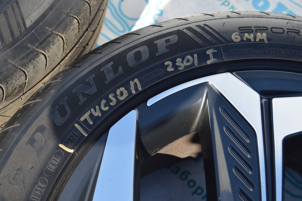 Комплект дисков с резиной R19x7.5J Hyundai Tucson 22- (01) легка бордюр DUNLOP 235/50 R19 24г — фото 3