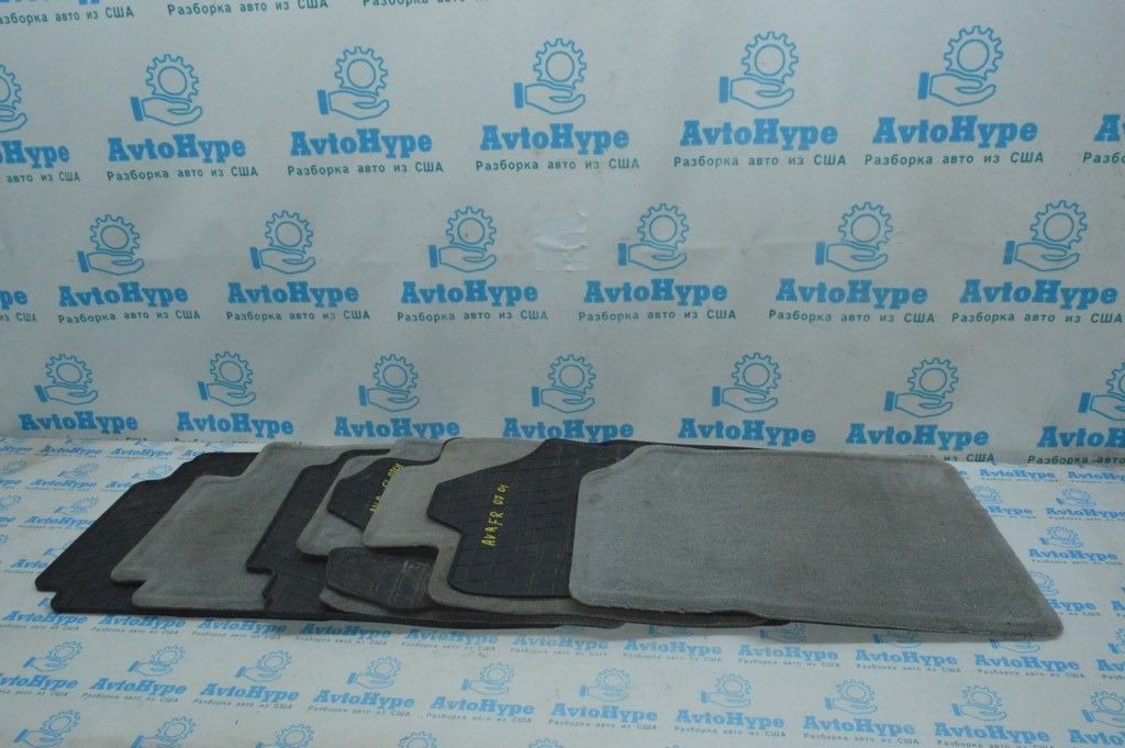 Комплект ковриков 4шт резина Toyota Avalon серое 05-12