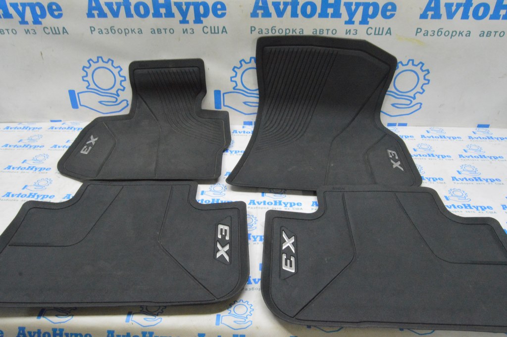 Комплект ковриков салона BMW X3 G01 18-21 резина, черный, X3