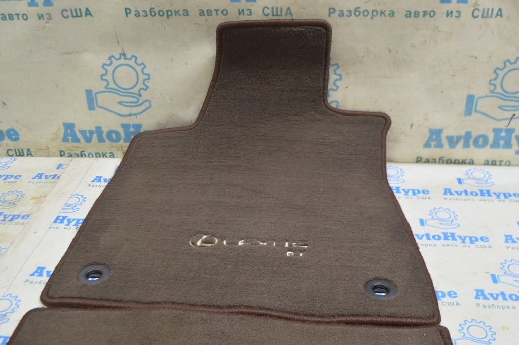 Комплект ковриков салона Lexus RX350 RX450h 16-22 тряпка коричневые (02) — фото 2