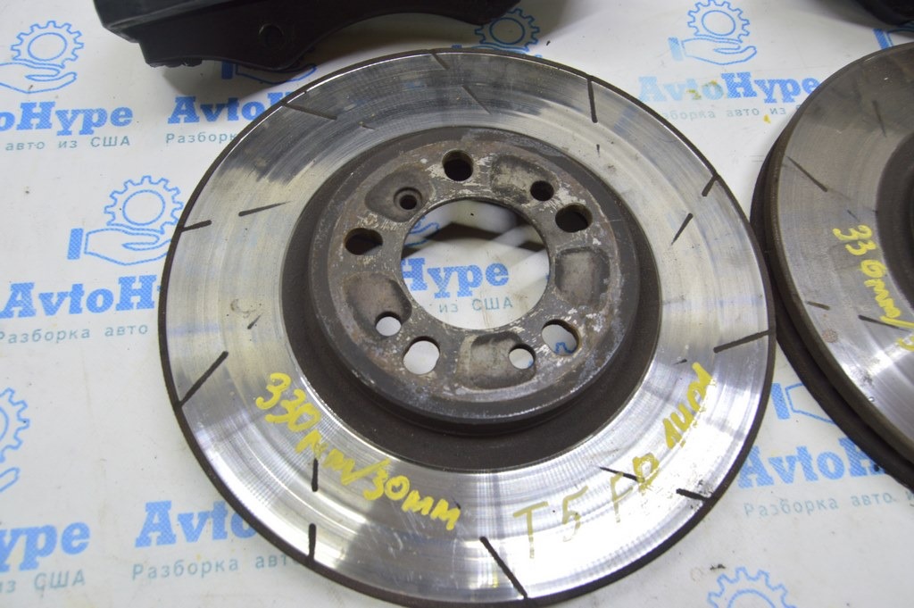 Комплект перед суппортов с дисками 340мм VW Multivan T5 09-15 BREMBO, 6 поршн, перфорация (01) — фото 2