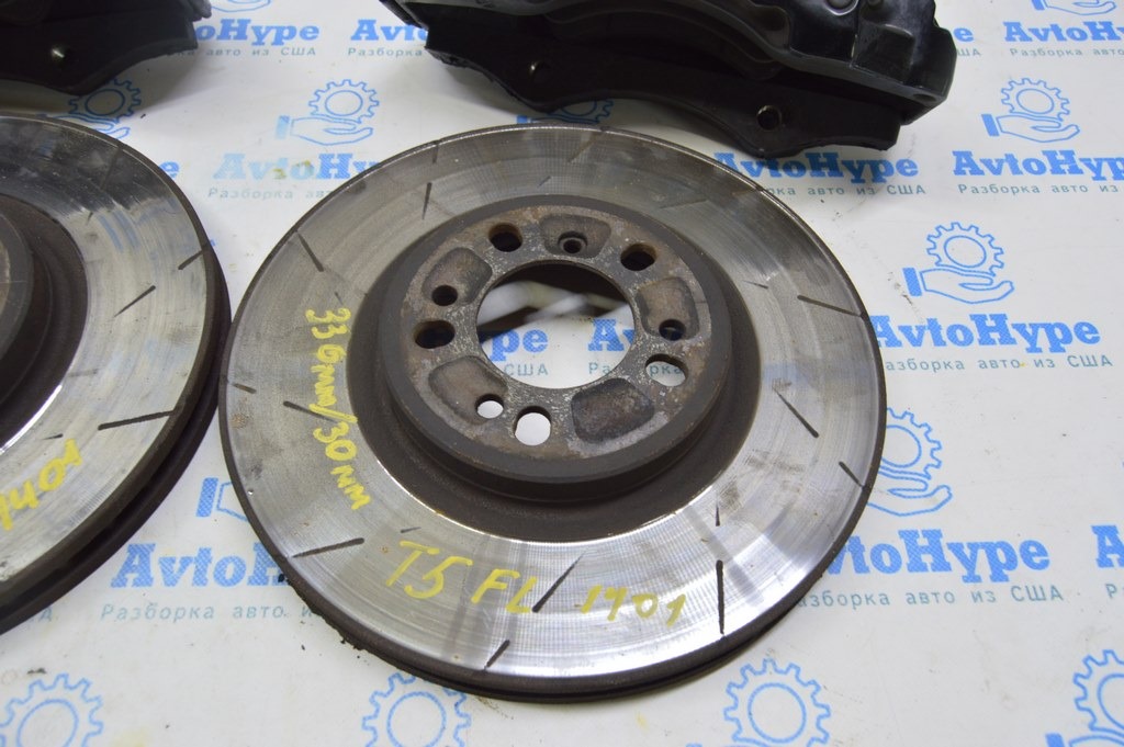 Комплект перед суппортов с дисками 340мм VW Multivan T5 09-15 BREMBO, 6 поршн, перфорация (01) — фото 3