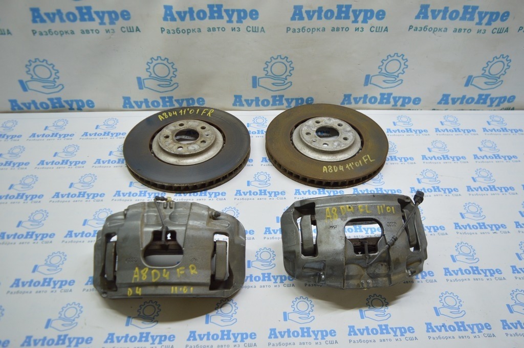 Комплект передних суппортов с дисками Audi A8 D4 10-17 (01) 4H0615123C 4G0615301K 360mm