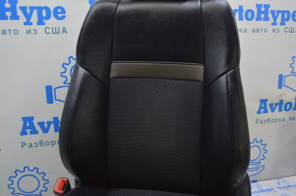 Комплект сидений перед и зад c Airbag Toyota Camry v50 12-14 usa SE, электро.черн (03) деф — фото 3