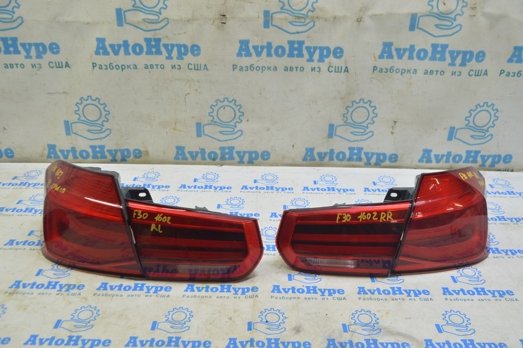 Комплект задней оптики BMW 3 F30 16-18 рест, светлый (02)