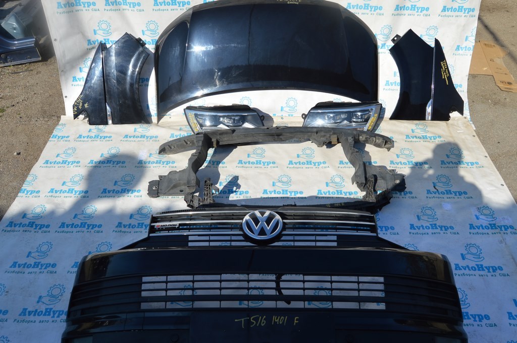 Комплектный перед фары LED капот бампер крылья телевизор Т5-Т6 VW Multivan T6 16-20 (01) черн