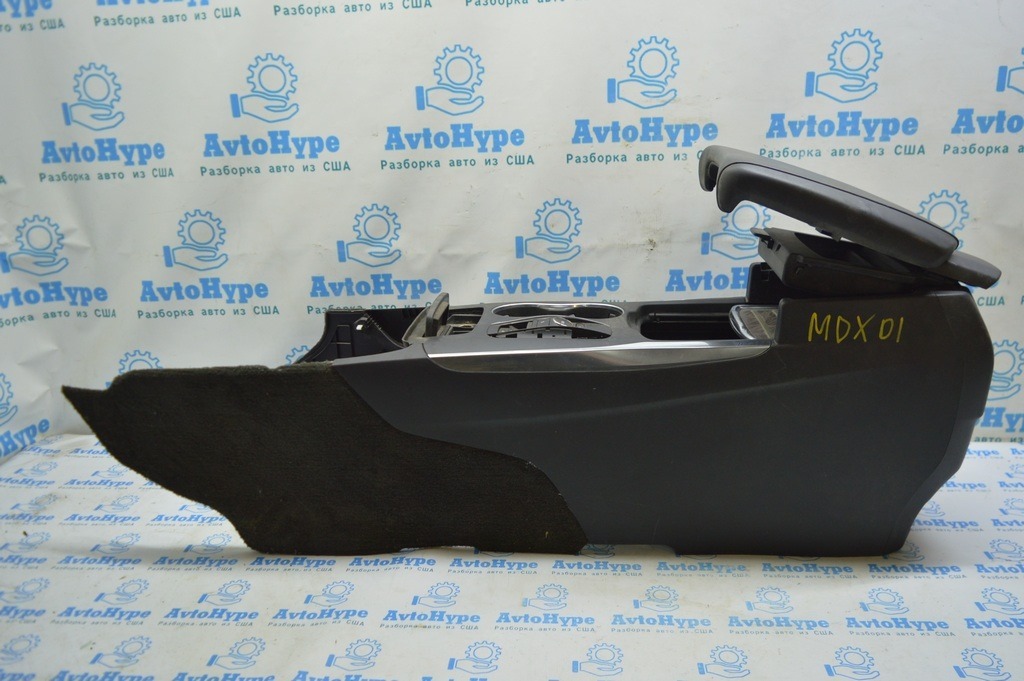 Консоль центральная (подлокотник) Acura MDX 14-16 дорест кожа черн