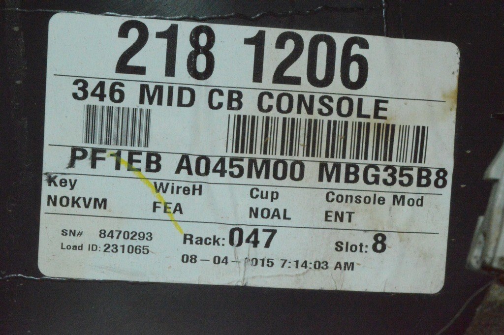 Консоль центральная (подлокотник и подстаканники) Ford Focus mk3 15-18 черн (07) без подлокотн — фото 3