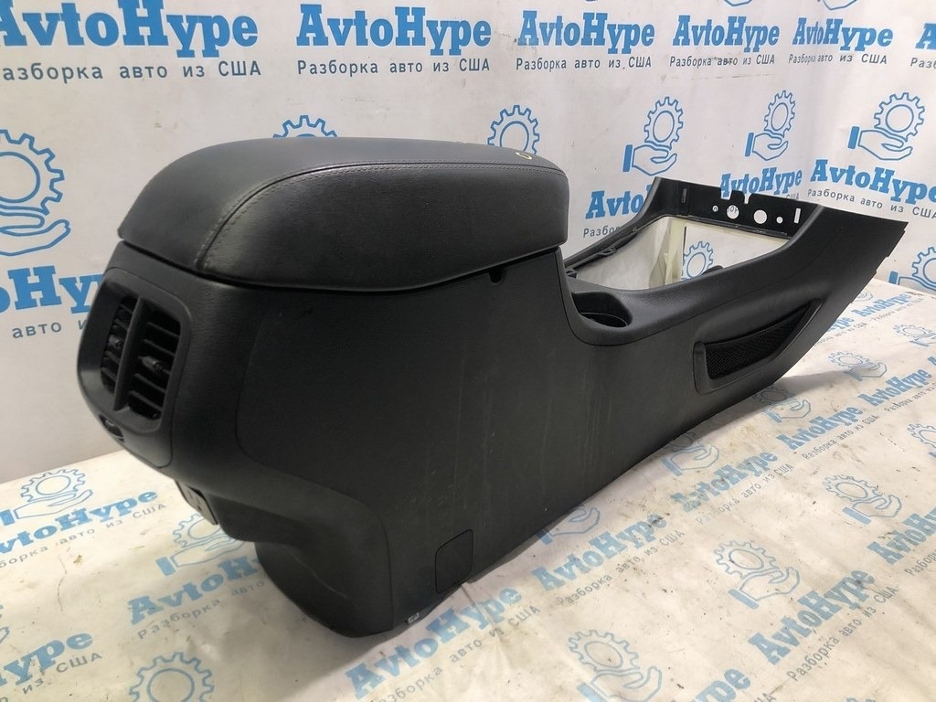 Консоль центральная (подлокотник и подстаканники) Jeep Cherokee KL 14-18 дорест черн (02) деф. — фото 3