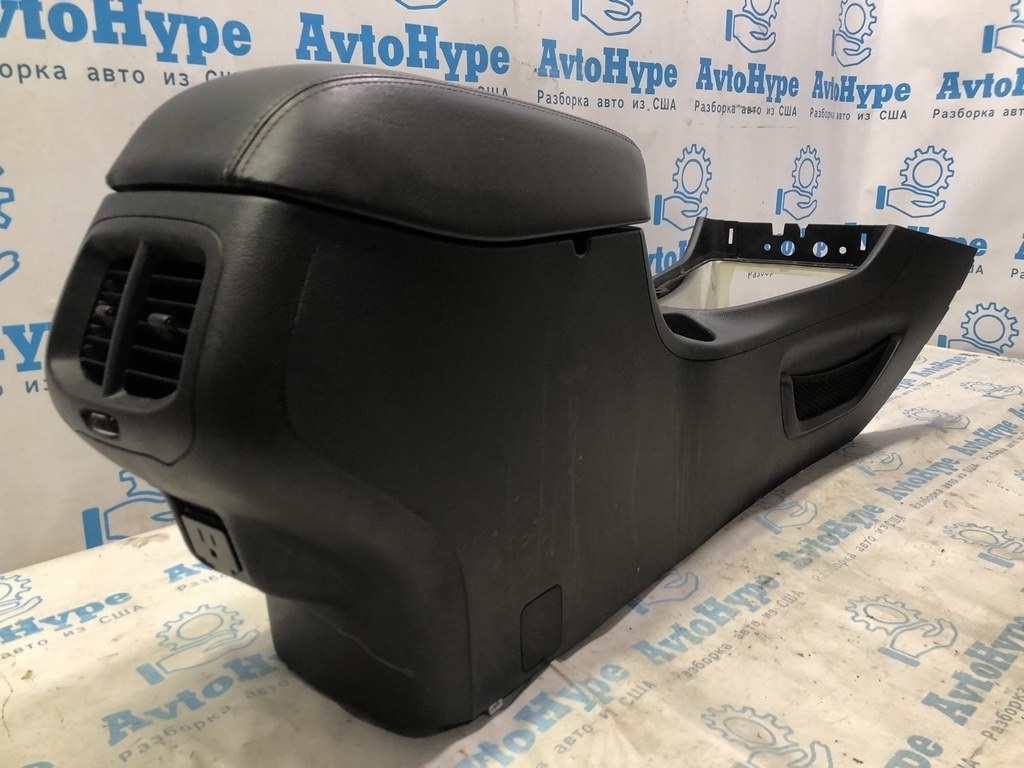Консоль центральная (подлокотник и подстаканники) Jeep Cherokee KL 14-18 дорест черн (02) деф. — фото 4