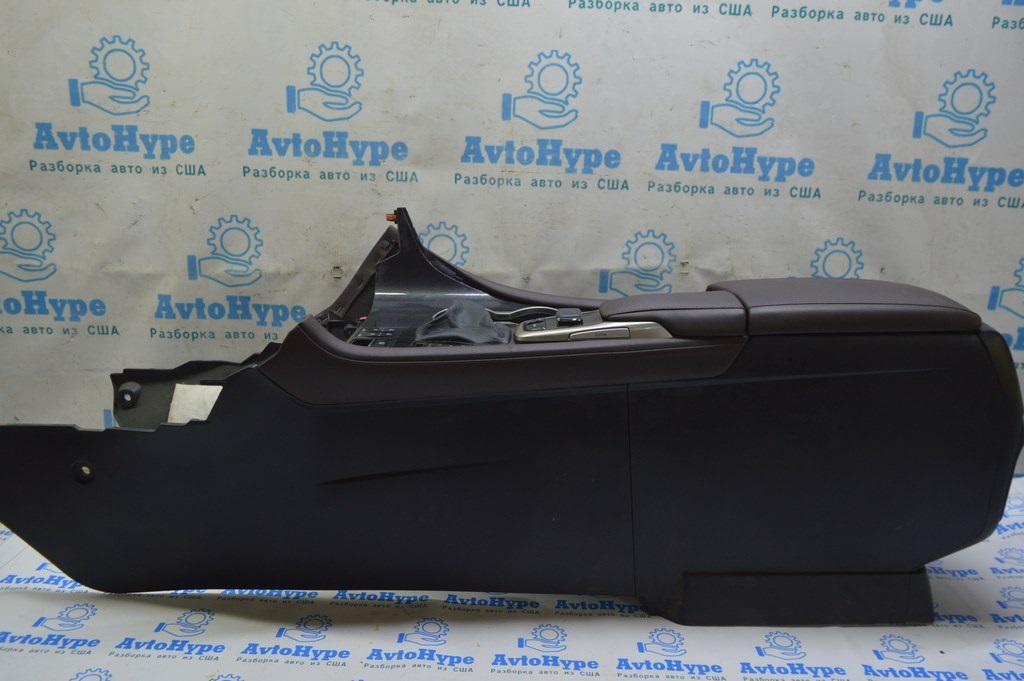 Консоль центральная подлокотник Lexus RX350 RX450h 16-19 черная с коричневым (02) надрыв