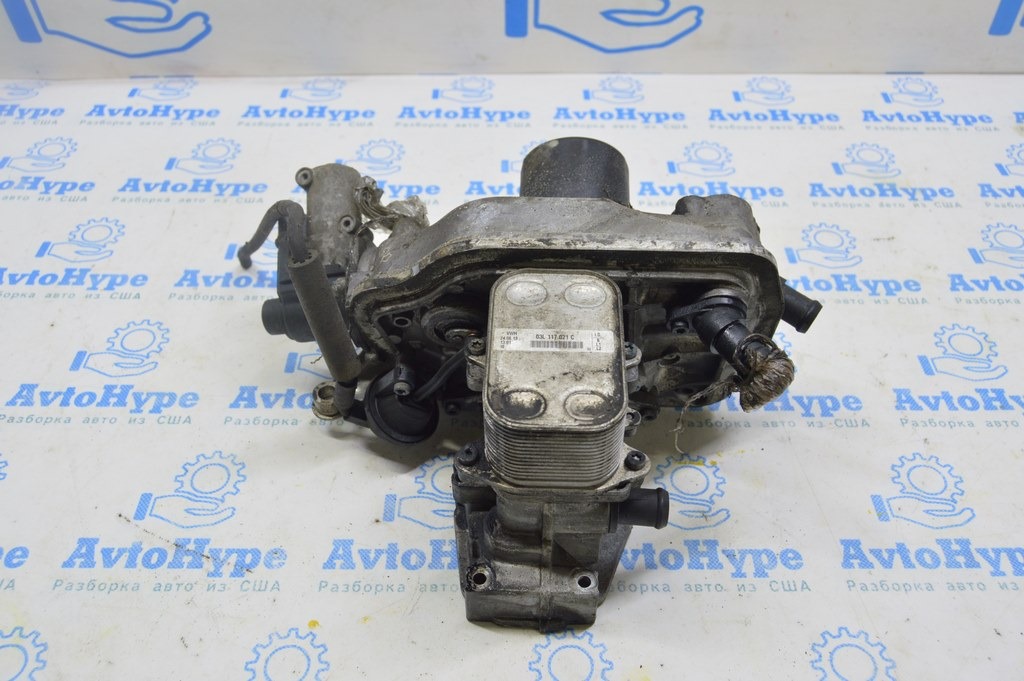 Корпус маслянного фильтра с охладителем ДВС VW Multivan T5 09-15 2.0d — фото 3