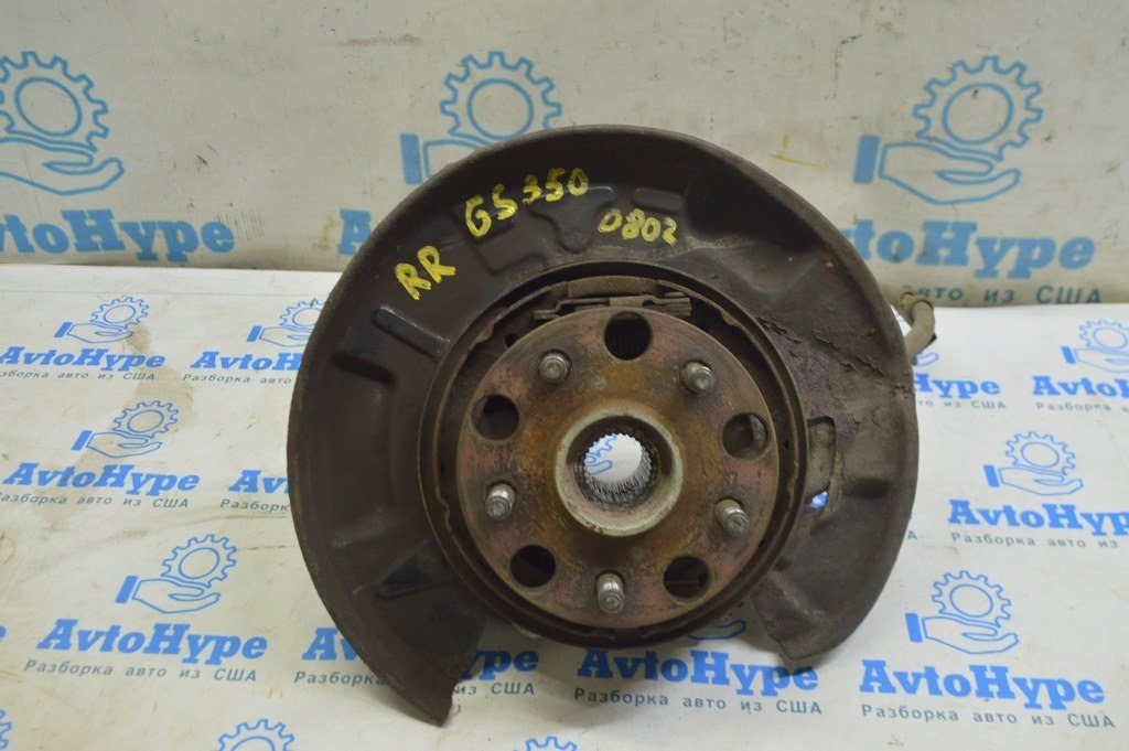 Кожух тормозного диска задний правый Lexus GS300 GS350 GS430 GS450h 06-11 (02) ржавый