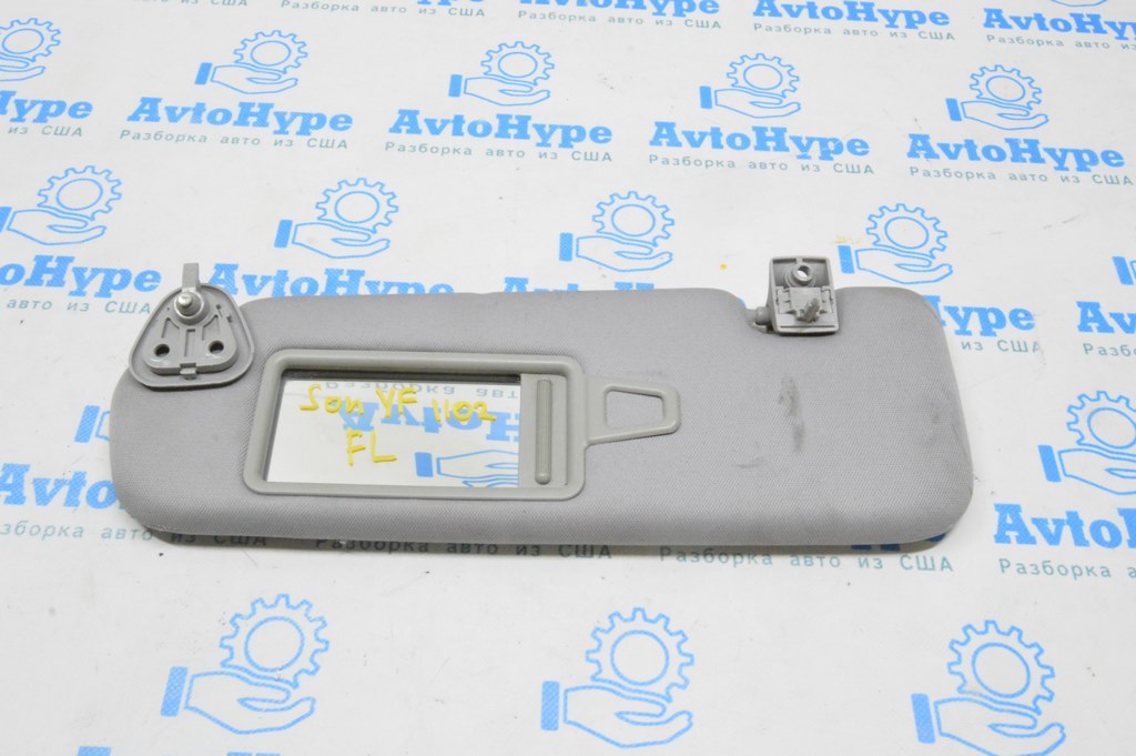 Козырек левый Hyundai Sonata 11-15 серый, с крючком