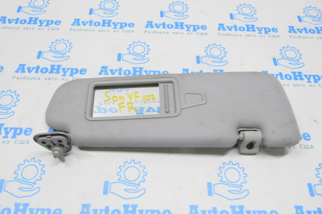 Козырек правый Hyundai Sonata 11-15 серый, с крючком