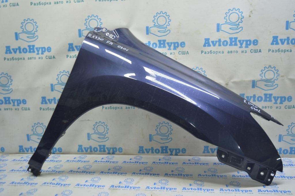 Крыло переднее правое Lexus RX300 RX330 RX350 RX400h 04-09 (01) в цвет синий