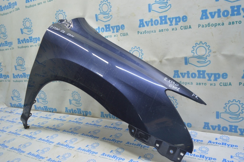 Крыло переднее правое Lexus RX300 RX330 RX350 RX400h 04-09 (01) в цвет синий — фото 2