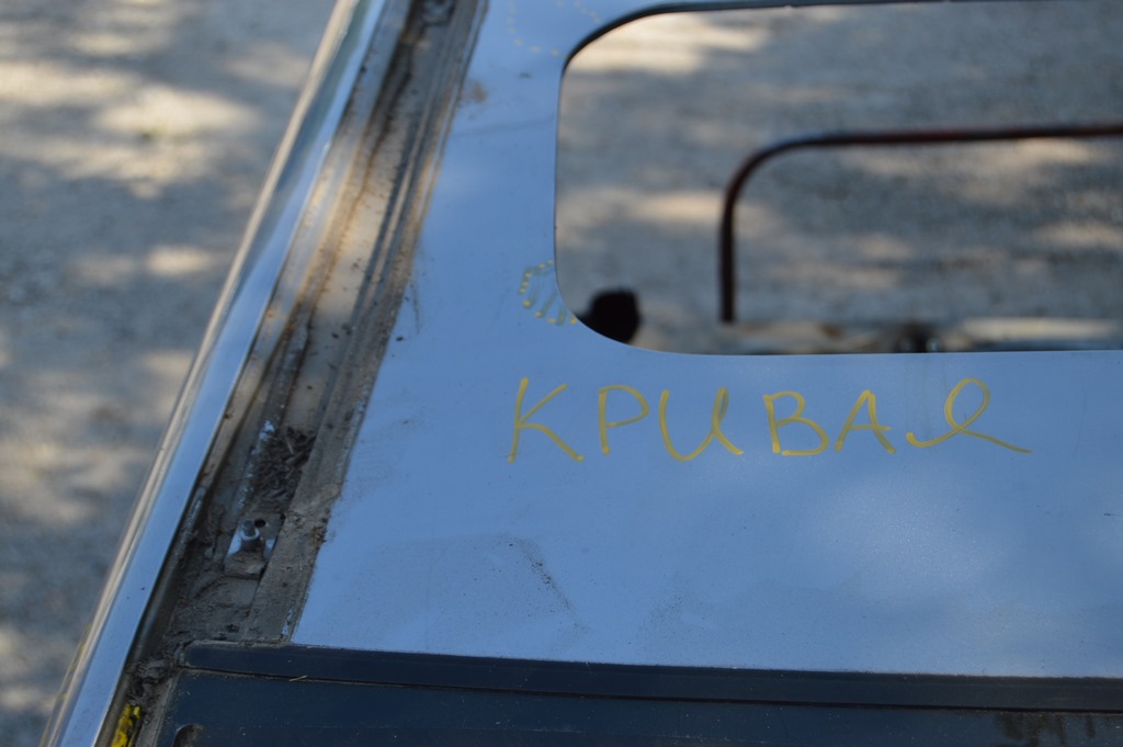 Крыша (металл) под люк Honda CRV 07-11 (01) серебро, замята — фото 2