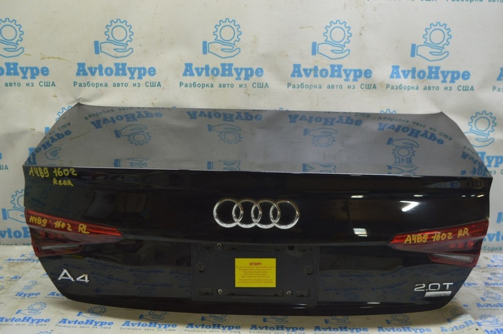 Крышка багажника Audi A4 B9 17-19 (02) черная