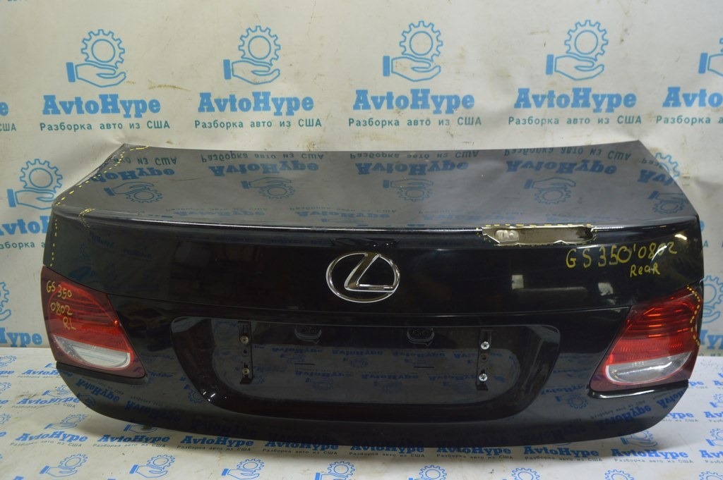 Крышка багажника Lexus GS300 GS350 GS430 GS450h 06-11 под спойлер (02) черн, замята