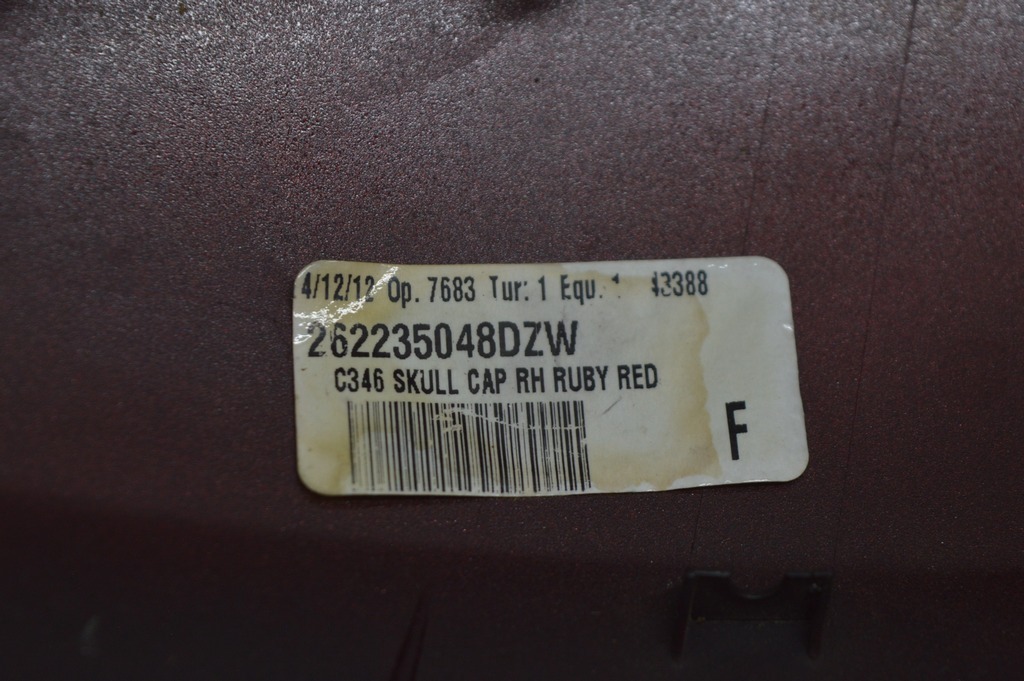 Крышка бокового зеркала правого Ford Escape MK3 13- без поворотника (10) красн.цвет RR — фото 3