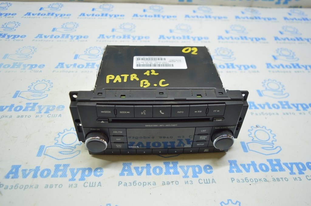 Магнитофон радио Jeep Patriot 11-17 (01) Реал В.С.