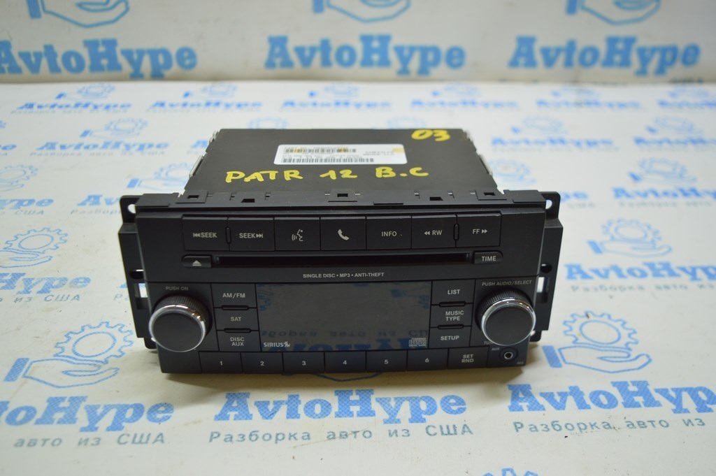 Магнитофон радио Jeep Patriot 11-17 (01) Реал В.С.