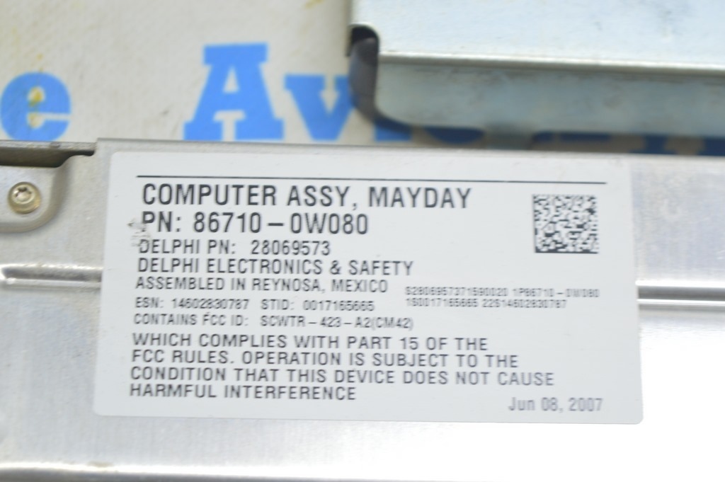 MAYDAY SYSTEM COMPUTER Lexus GS300 GS350 GS430 GS450h 06-11 (02) — фото 3