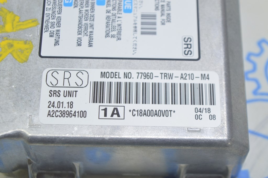 Модуль srs airbag компьютер подушек безопасности Honda Clarity 18-19 usa (02) 77960-TRW-A21 — фото 3
