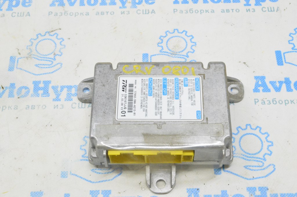 Модуль srs airbag компьютер подушек безопасности Honda CRV 07-09 (01) 77960-SWA-A213-M1
