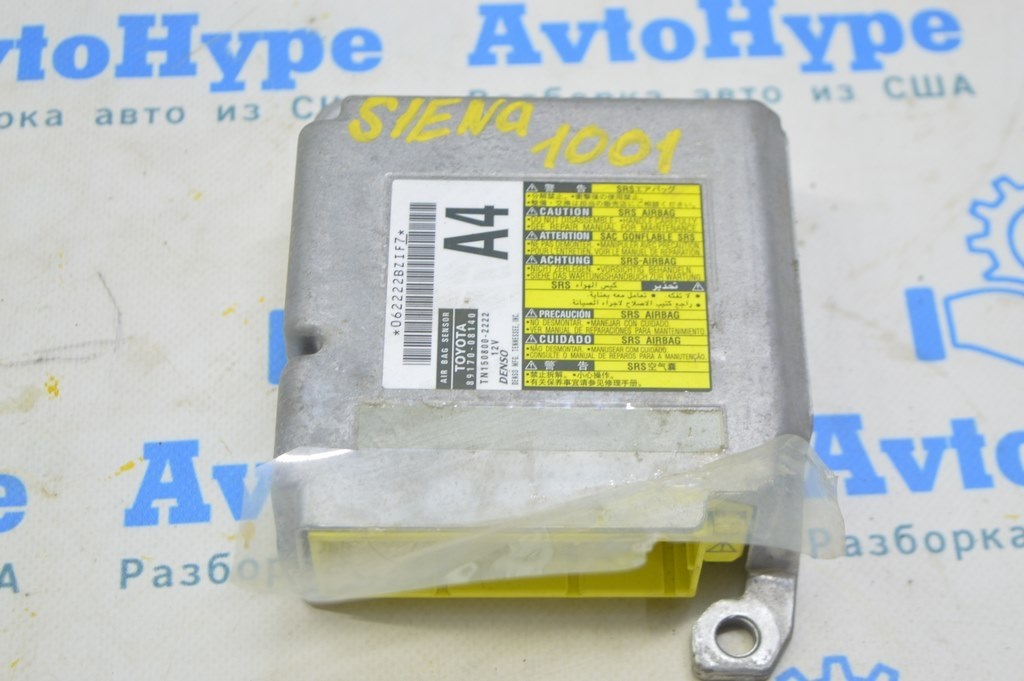 Модуль srs airbag компьютер подушек безопасности Toyota Sienna 15-16 (01) Реал М