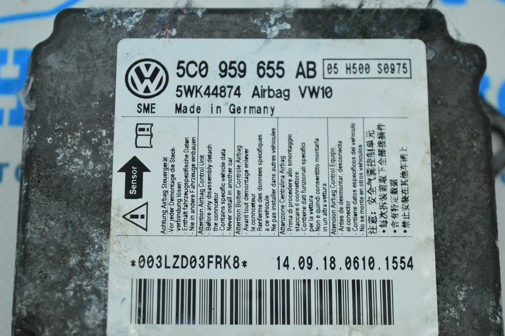 Модуль srs airbag компьютер подушек безопасности VW Jetta 11-14 USA (03) OK — фото 3