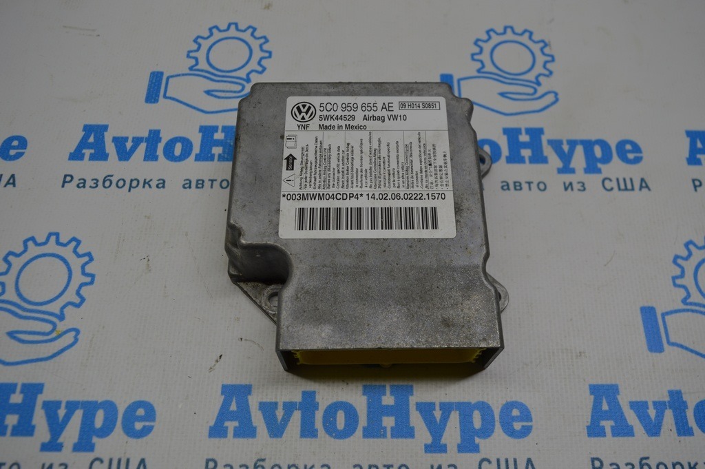 Модуль srs airbag компьютер подушек безопасности VW Passat b7 USA 1.8 (05) под перешив — фото 2