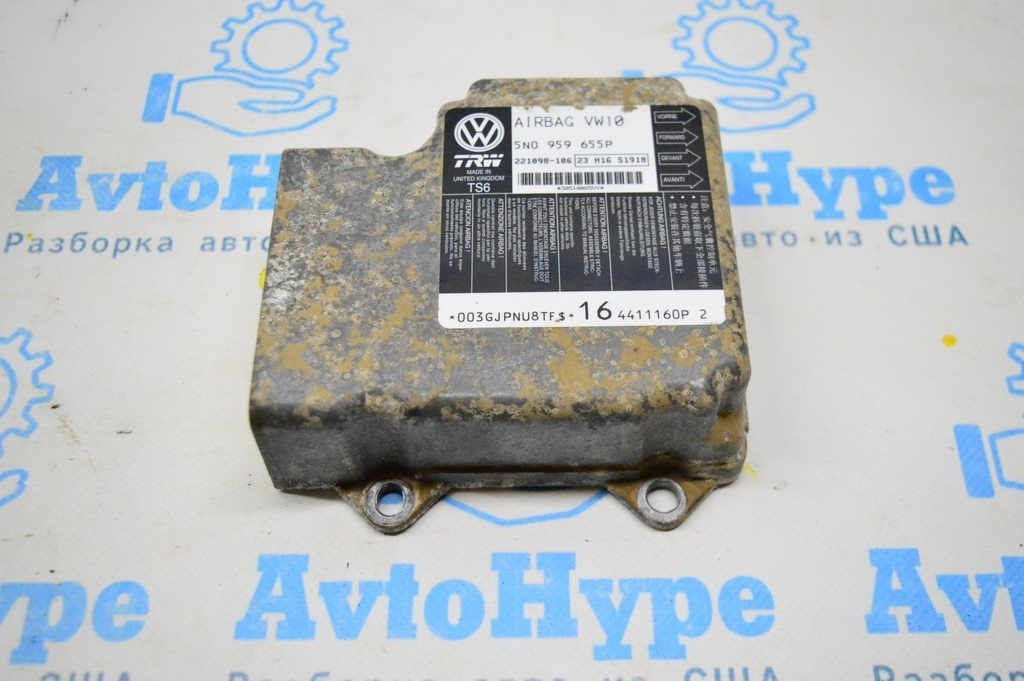 Модуль srs airbag компьютер подушек безопасности VW Tiguan 09-17 (07) топляк — фото 2