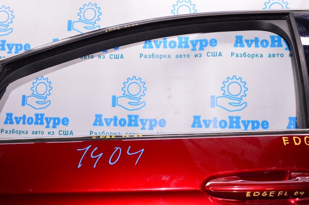 Молдинг двери верхний перед лев Ford Edge 16- хром с уплотнителем стекла