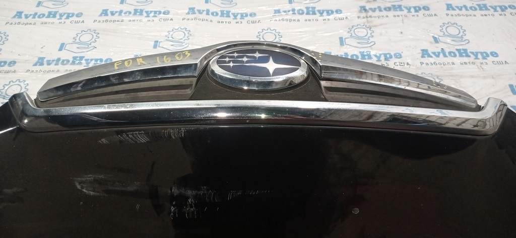 Молдинг капота Subaru Forester 14-18 SJ хром (03) небольшой деф
