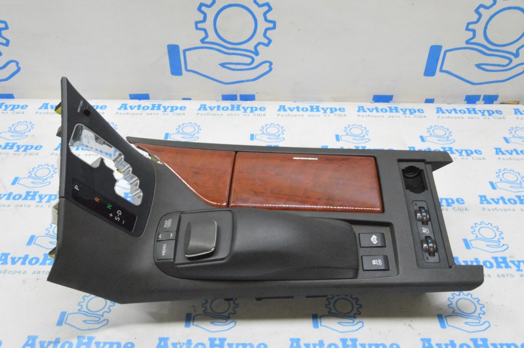 Накладка на центральную консоль под коричн дерево подстаканник Lexus RX350 RX450h 13-15 черн