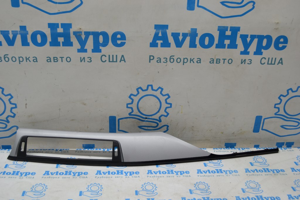 Накладка передней панели BMW 3 F30 12-18 серебро (03)