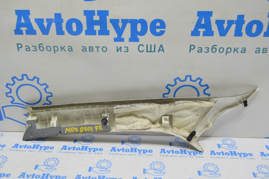 Накладка передней стойки правая Acura MDX 07-09 серая (01) дефект — фото 3