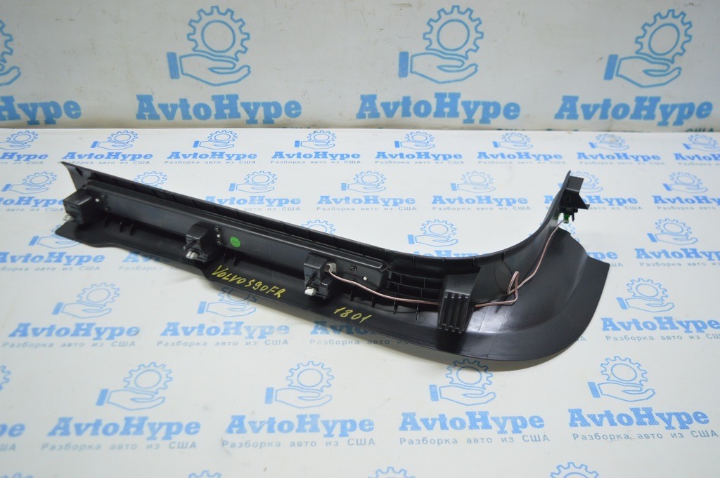 Накладка порога перед прав Volvo S90 16- с хромом 31463534 черная — фото 2