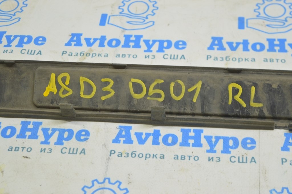Накладка порога внешн зад лев Audi A8 D3 03-09 черн с хромом — фото 3