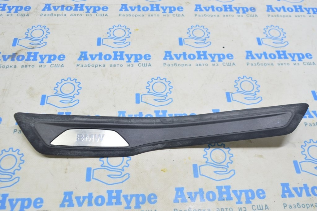 Накладка порога зад лев наружн BMW 3 F30 12-19 черн с хром