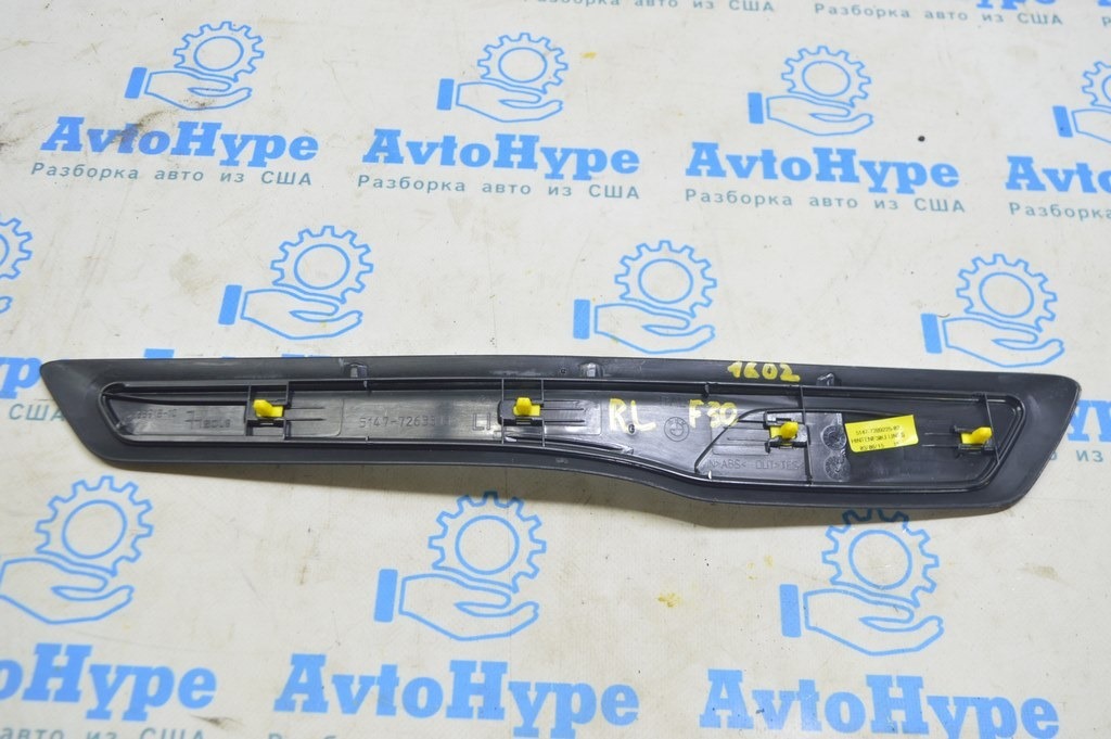 Накладка порога зад лев наружн BMW 3 F30 12-19 черн с хром — фото 2