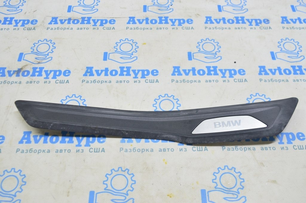 Накладка порога зад прав наружн BMW 3 F30 12-19 черн с хром