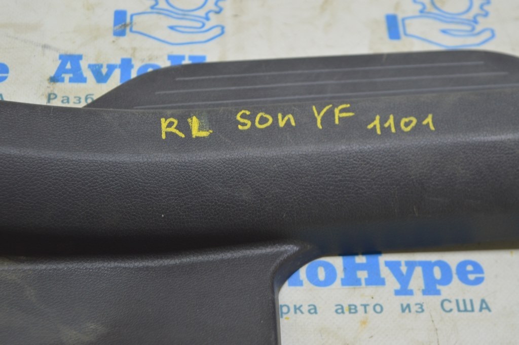Накладка порога задняя левая Hyundai Sonata 11-15 черн, тип 1 — фото 2